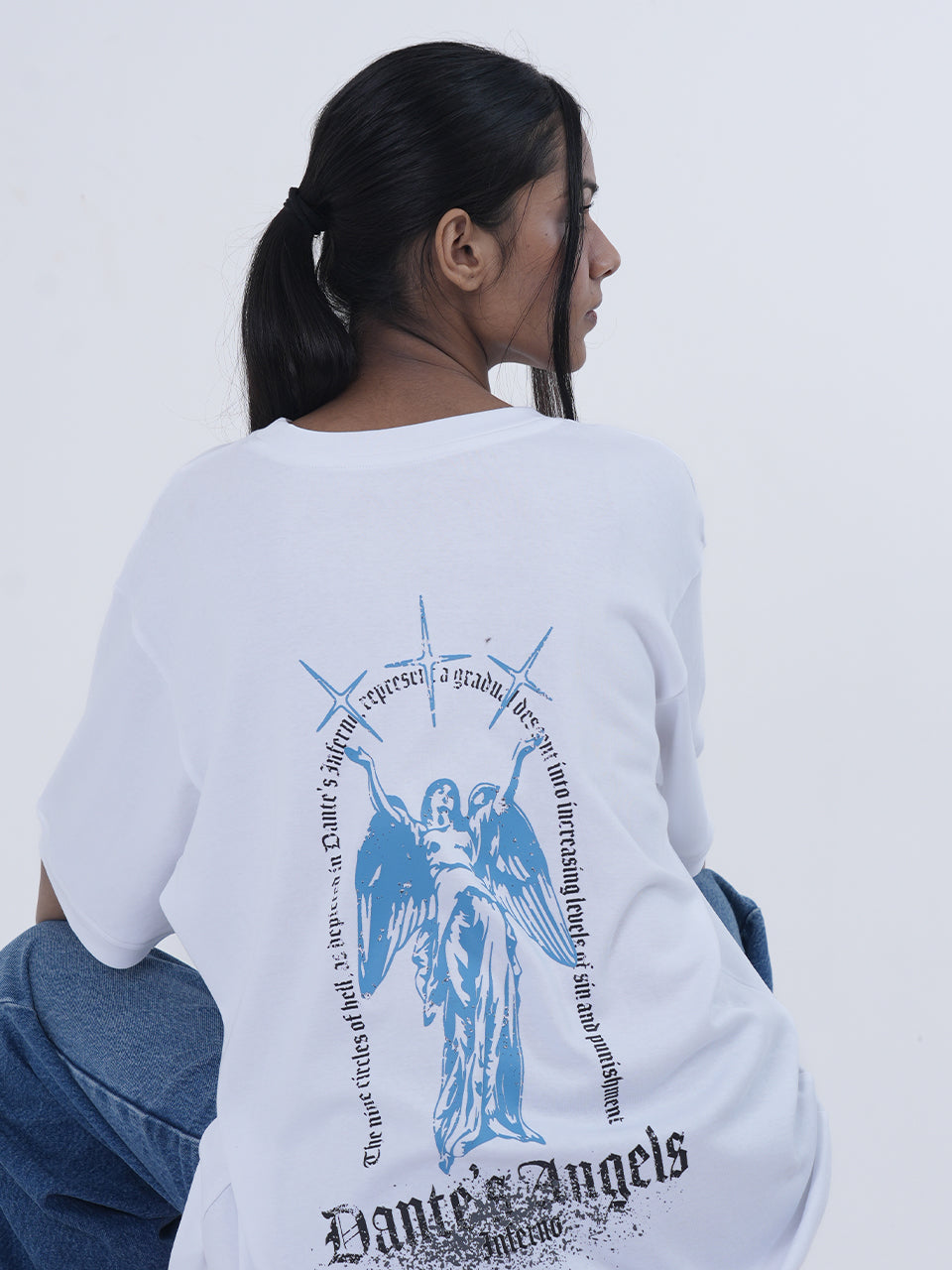 Divine Descent Oversized Graphic T-Shirt