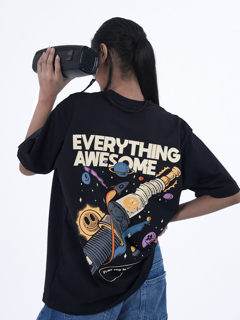 Cosmic Optimism Oversized Graphic T-Shirt