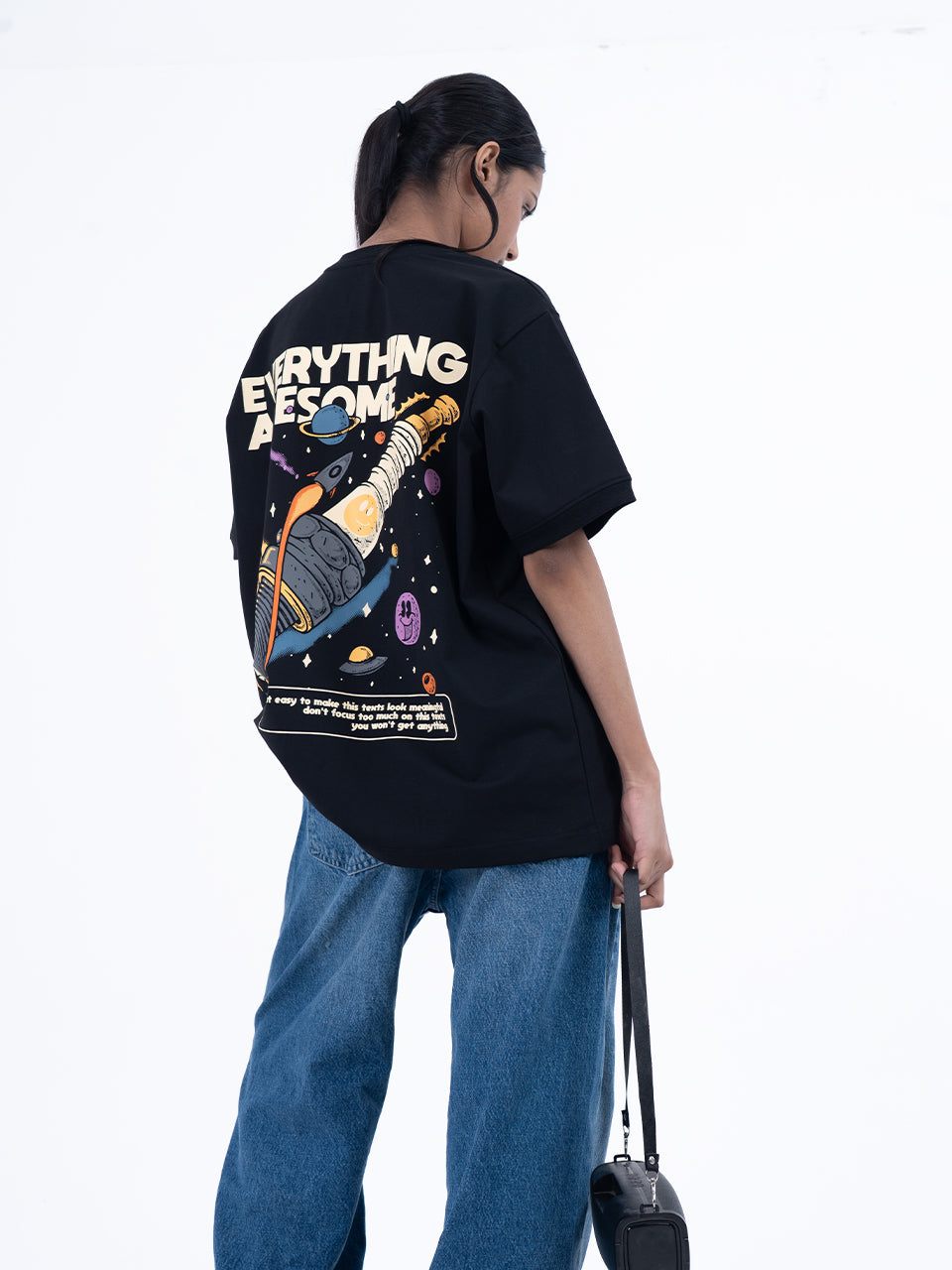 Cosmic Optimism Oversized Graphic T-Shirt