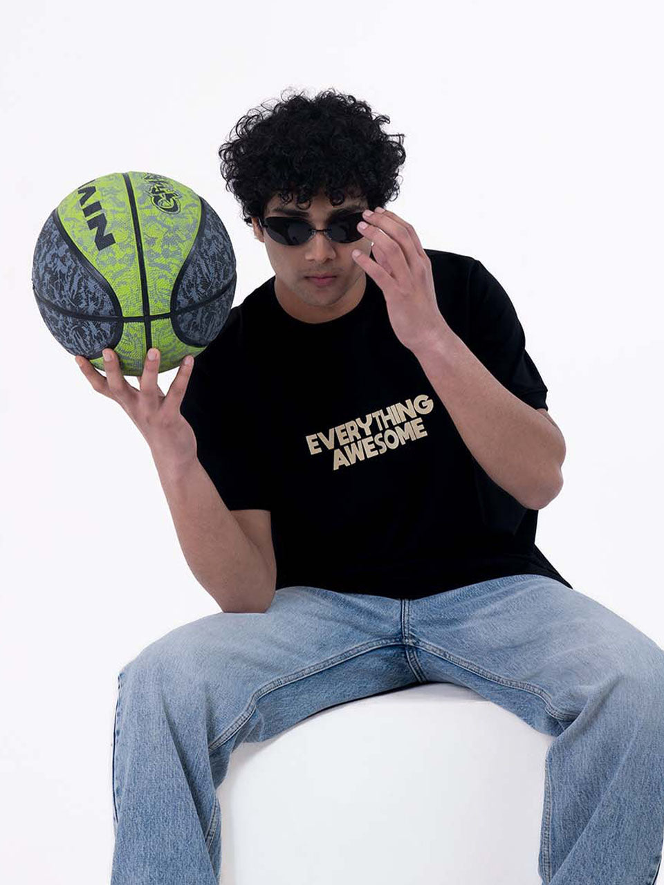 Cosmic Optimism Oversized Graphic T-Shirt