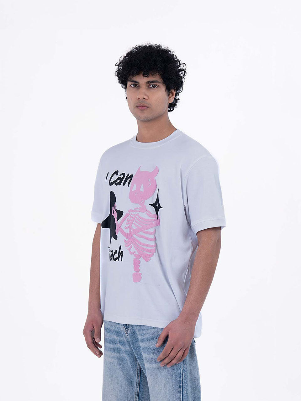 Reaching Beyond Oversized Graphic T-Shirt