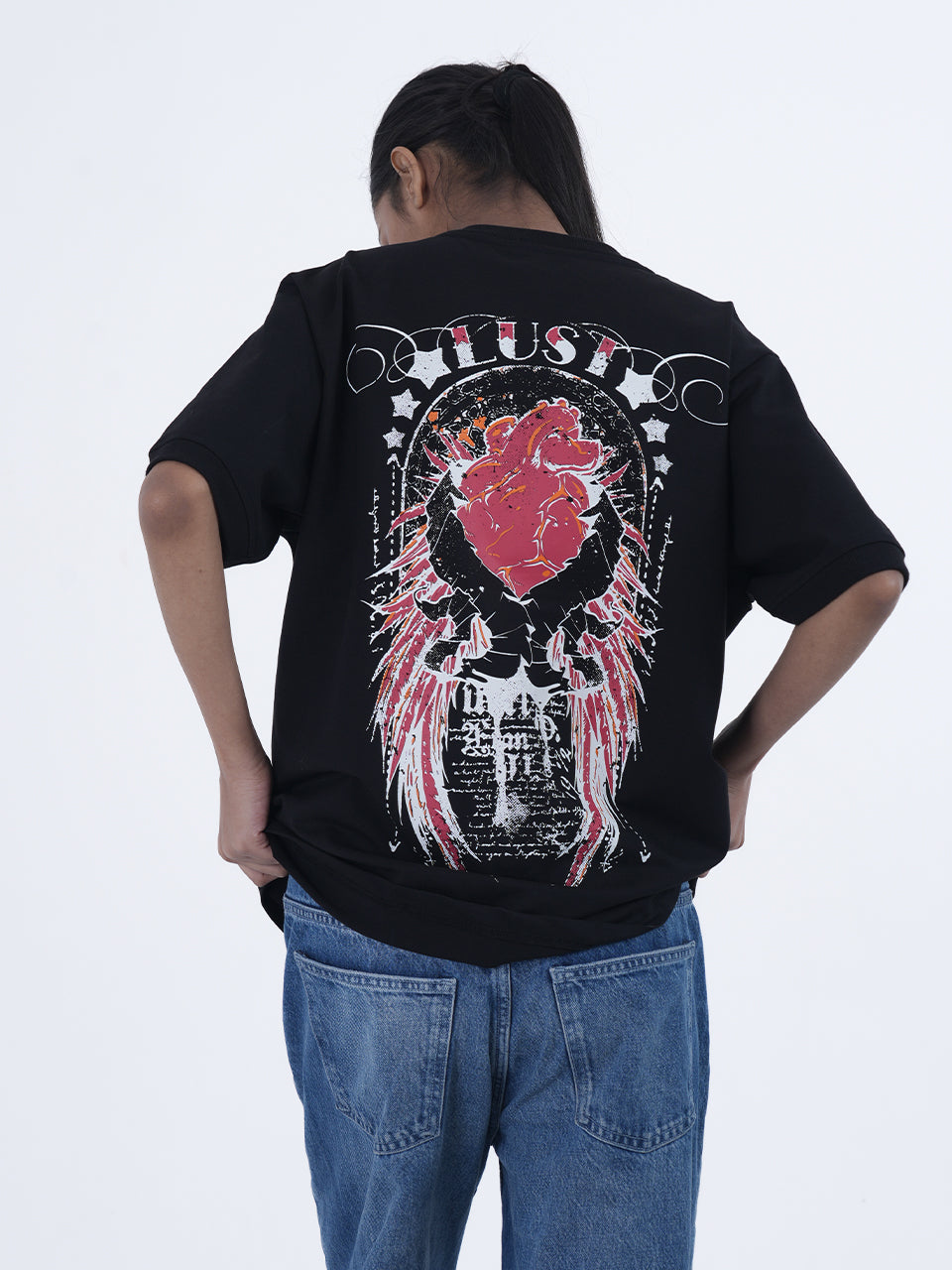 Scarlet Temptation Oversized Graphic T-Shirt