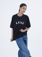 Scarlet Temptation Oversized Graphic T-Shirt