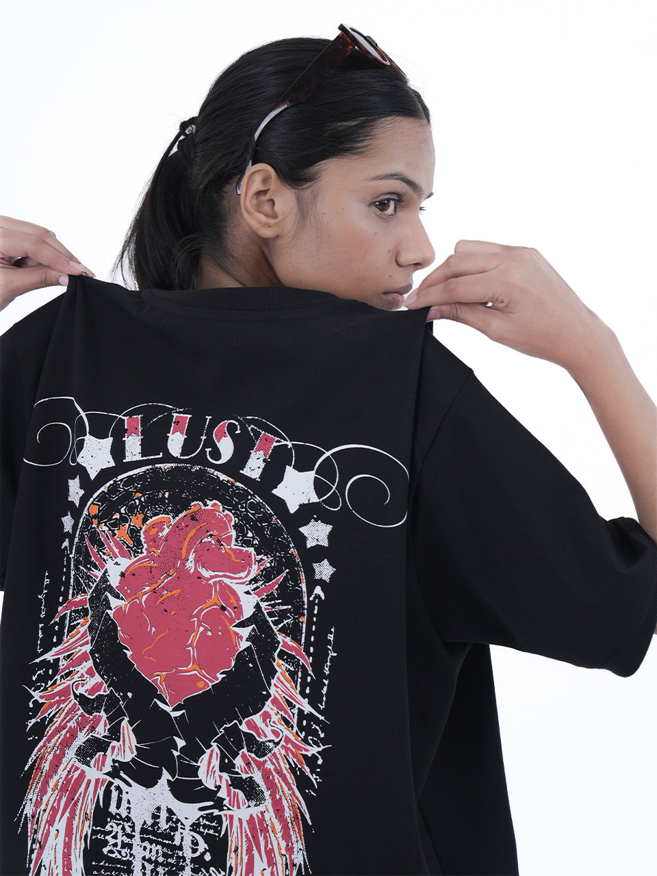 Scarlet Temptation Oversized Graphic T-Shirt