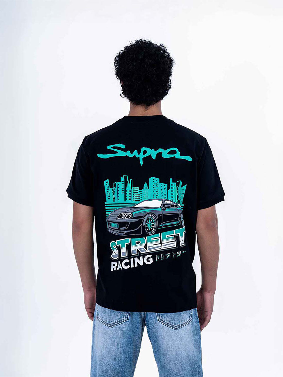 Midnight Velocity Oversized Graphic T-Shirt