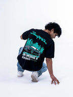 Midnight Velocity Oversized Graphic T-Shirt