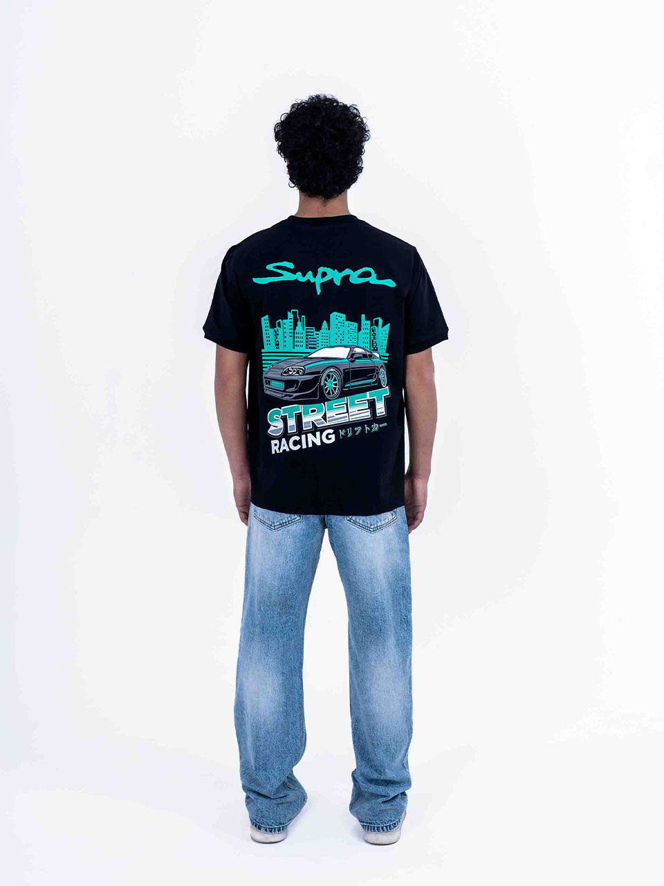 Midnight Velocity Oversized Graphic T-Shirt