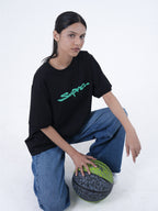 Midnight Velocity Oversized Graphic T-Shirt